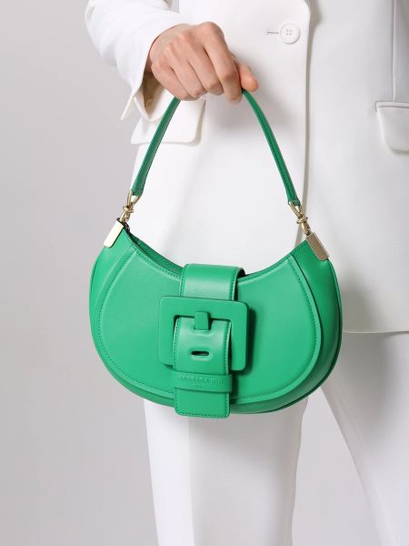 Кожаная сумка Barbara Bui зеленая
