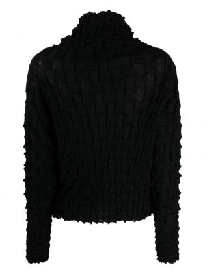 Vlněný svetr Issey Miyake černý
