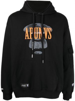 Hoodie con stampa Aape By *a Bathing Ape® nero