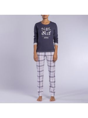 Pijama de algodón de punto Naf Naf azul