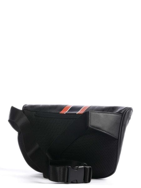 Кожаная поясная сумка из искусственной кожи Armani Exchange черная