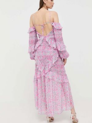 Midi ruha For Love & Lemons rózsaszín