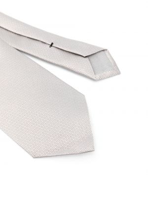 Žakardinis šilkinis kaklaraištis Tom Ford sidabrinė