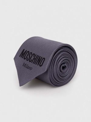 Krawat Moschino szary