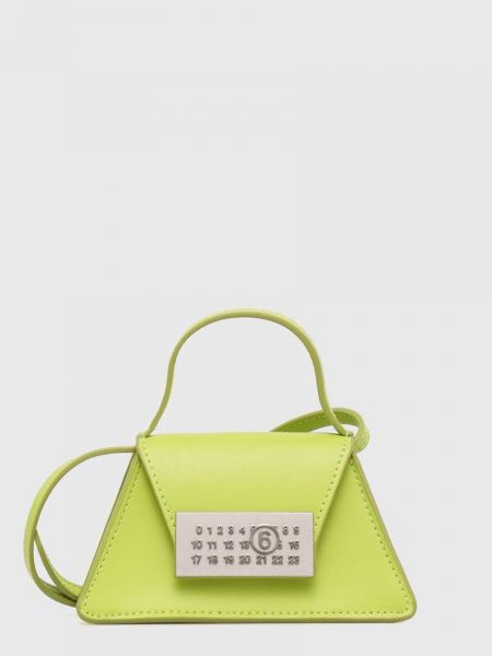 Δερμάτινη τσάντα χιαστί Mm6 Maison Margiela πράσινο