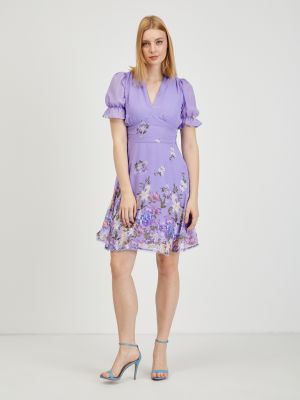 Rochie cu fermoar cu model floral Orsay - violet