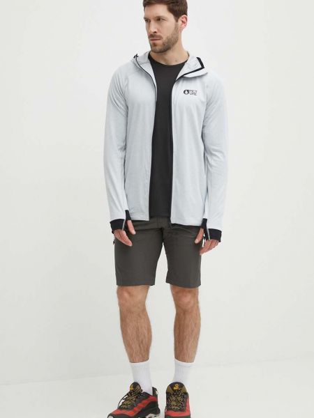 Sportska hoodie s kapuljačom s melange uzorkom Picture siva