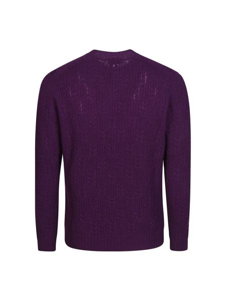 Jersey de lana de tela jersey con trenzado Drumohr violeta