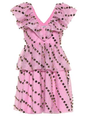 Mini vestido Ganni rosa
