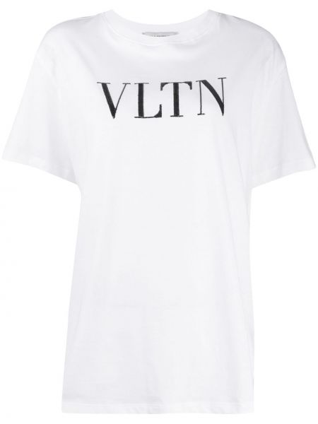 Camiseta con lentejuelas Valentino blanco