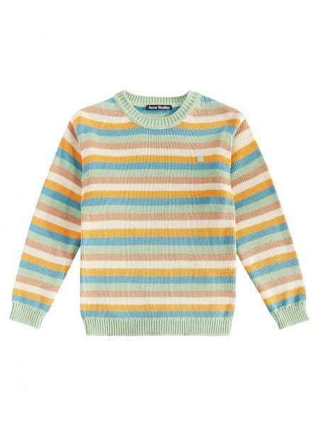 Stribet bomuld striktrøje for piger Acne Studios Kids