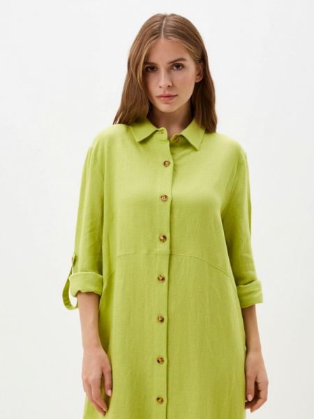 Платье-рубашка Fabretti зеленое