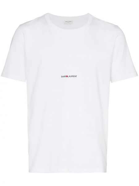 T-shirt di cotone Saint Laurent bianco