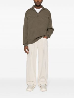 Spodnie bawełniane relaxed fit plisowane Marant