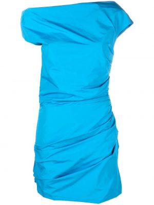 Bavlněné mini šaty s krátkými rukávy Paris Georgia - modrá