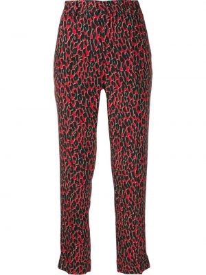 Pantalones con estampado leopardo La Doublej rojo