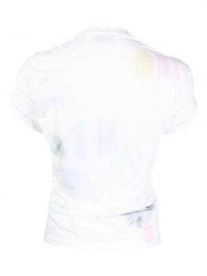 T-shirt en coton à motif étoile Collina Strada blanc