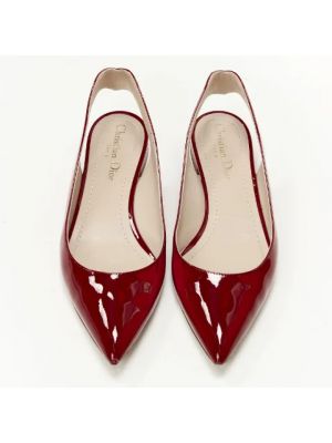 Calzado de cuero Dior Vintage rojo