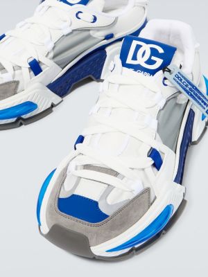 Sneakerși din piele de căprioară Dolce&gabbana albastru