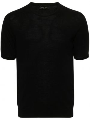 Bavlněné tričko Roberto Collina černé