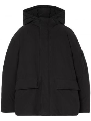 Péřová bunda s kapucí Burberry černá