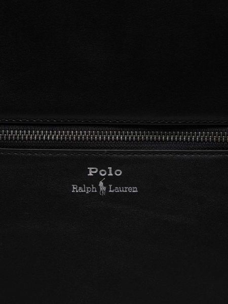 Bőr bőr hátizsák Polo Ralph Lauren fekete