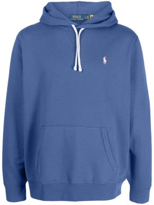 Hoodie med broderi Polo Ralph Lauren blå