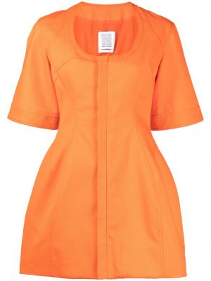 Sukienka mini bawełniana Rosie Assoulin pomarańczowa