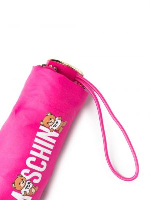 Regenschirm mit print Moschino pink