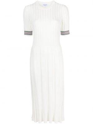 Pliszírozott mini ruha Thom Browne fehér