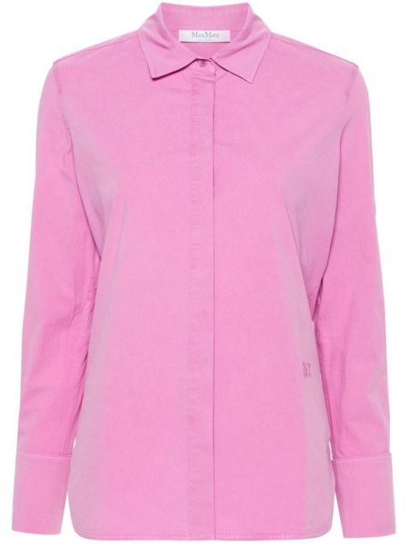 Košulja s vezom Max Mara ružičasta