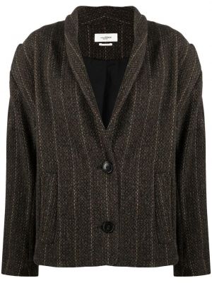 Overdimensjonert stripete lang blazer Isabel Marant étoile brun