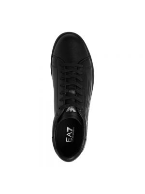 Sneakersy skórzane Ea7 Emporio Armani czarne