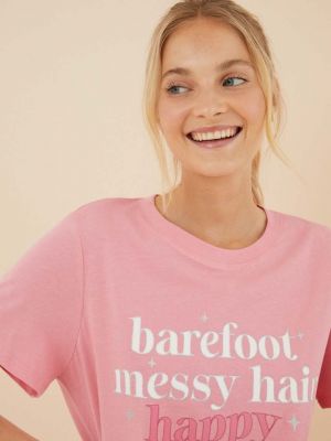 Bavlněné pyžamo Women'secret růžové