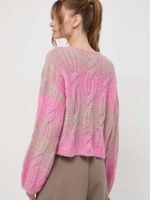Vlněný svetr Miss Sixty růžový