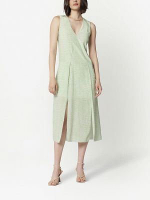 Kleid mit print mit v-ausschnitt Equipment grün