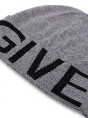Žakárový vlněný čepice Givenchy šedý