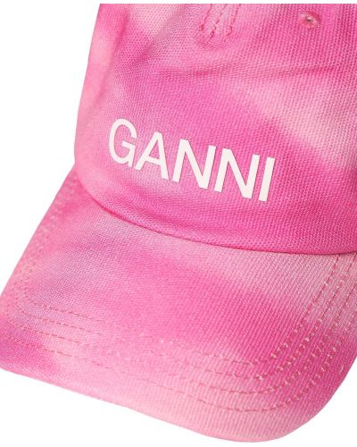 Памучна шапка с козирки Ganni