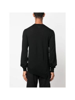 Sudadera con bordado de lana de tela jersey Comme Des Garçons negro