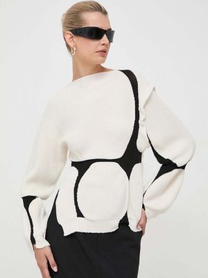 Sweter wełniany Liviana Conti beżowy