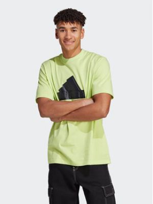 Voľné priliehavé tričko Adidas zelená