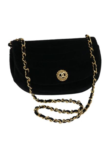 Aksamitna torebka Chanel Vintage czarna