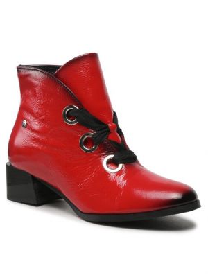Členkové topánky Maciejka červená
