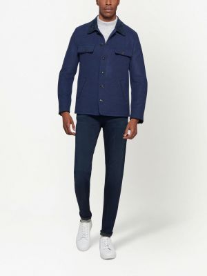 Vilnonė marškiniai Norwegian Wool mėlyna