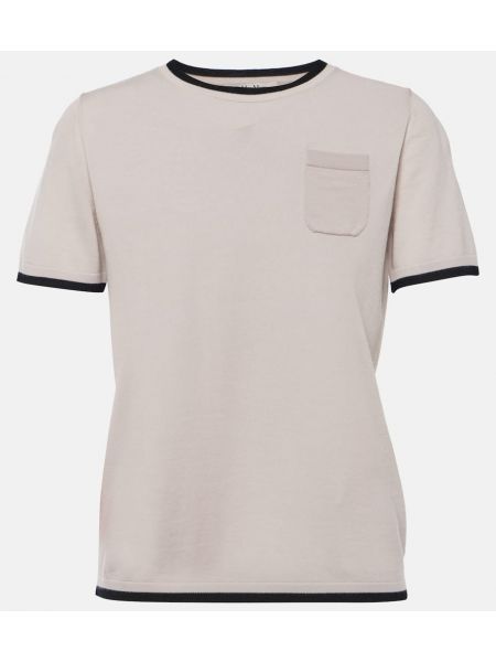 T-shirt i ull 's Max Mara vit