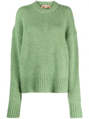 Zelený svetr s kulatým výstřihem Nº21