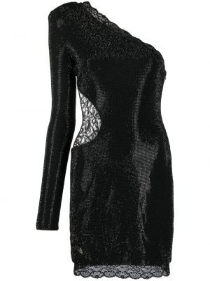 Ασύμμετρη μini φόρεμα Philipp Plein μαύρο