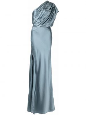 Асиметрична вечерна рокля с гол гръб Michelle Mason синьо