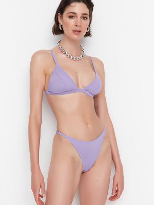 Bikini z nizkim pasom Trendyol vijolična