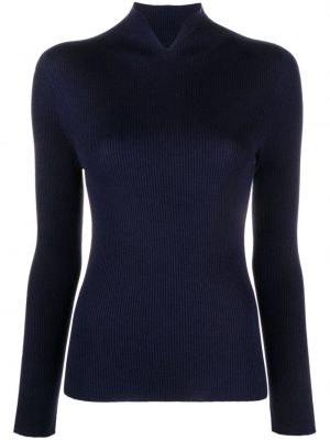 Копринен пуловер A.p.c. синьо
